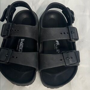 Birkenstock Kids Black Double-Strap Sandals Water Friendly Sz C6